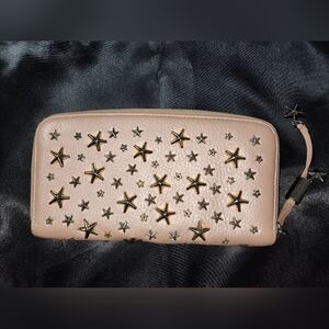 Studded Pink Leather Wallet